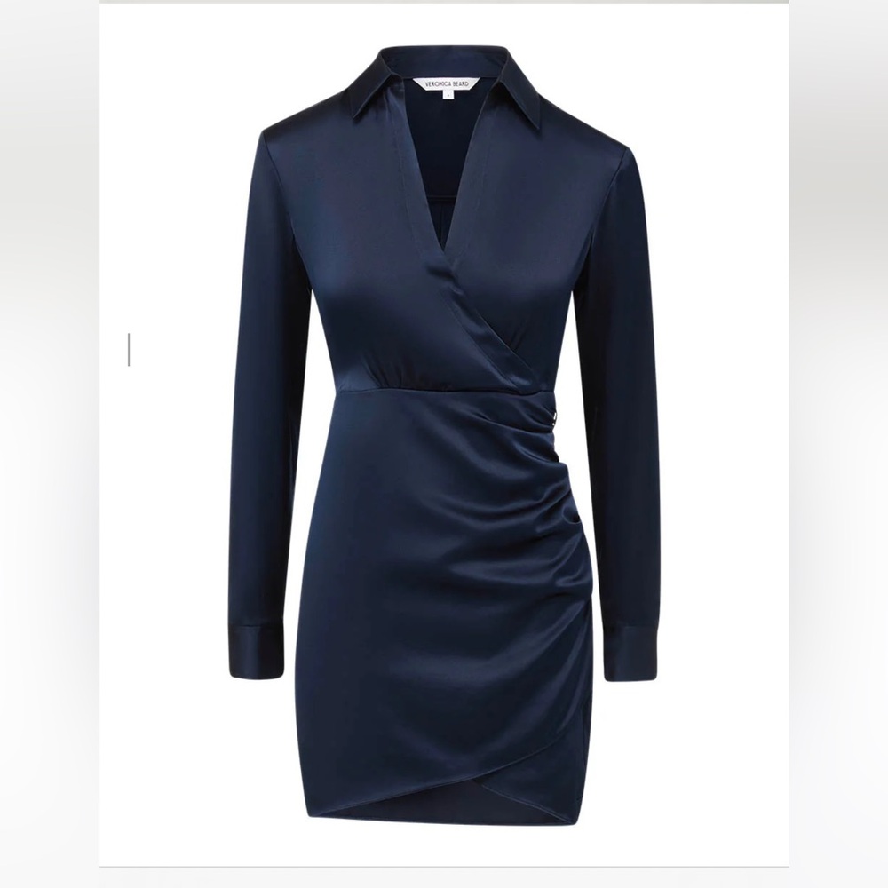 Veronica Beard Arceli Stretch-Silk Charmeuse Dress